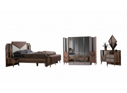 Schlafzimmer Set Bett Nachttisch Schminktisch Spiegel Schrank 6tlg Luxus Möbel