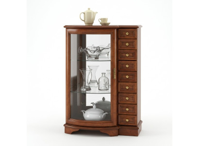 Vitrine Glasvitrine Schaukästchen Glasschrank Regalvitrine Schubladenschrank
