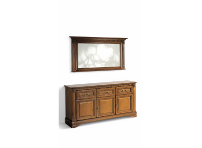 Sideboard mit Spiegel Vorratsschrank Anrichte Wandspiegel Klassisches Set