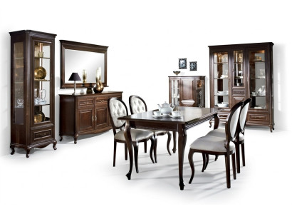 Luxuriöses Möbel Esstisch 4x Stühle Klassisches Anrichte Stilvoller 2x Vitrine