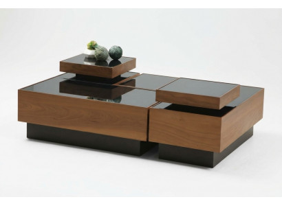 Luxus Couchtisch Holzdesign moderne Beistelltische Tisch 135x90x30 Glastisch