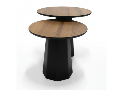 Modernes Couchtisch Set 2x Designer Tische aus Holz stilvoll fürs Wohnzimmer
