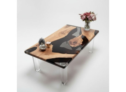 Couchtisch Rechteckig  Luxus Design Holz Braun Möbel Wohnzimmer Couchtische