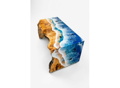 Couchtisch Rechteckig Luxus Design Holz Möbel Wohnzimmer Couchtische Blau