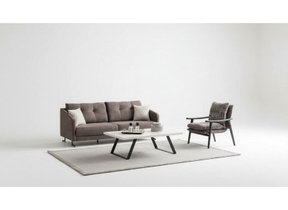 Sofagarnitur Couchgarnitur Sofa 3 Sitzer Sessel Abnehmbares Sitzkissen 2tlg