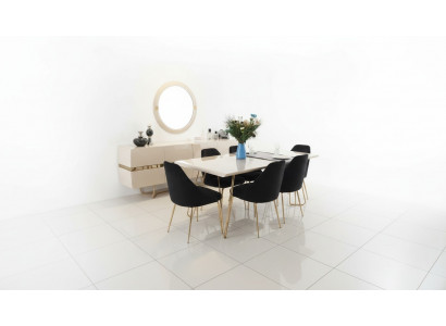 Esstisch Stühle Sideboard Spiegel Esstischset Esszimmergruppe Esszimmer