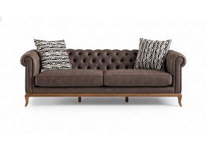 Sofa 3 Sitzer 3er Couch Loungesofa Polstersofa Kunstleder Chesterfield