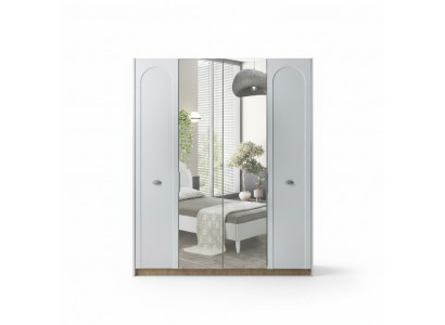 Kleiderschrank Spiegel Elegantes Design Weiß Stilvolle Kinderzimmer Gestaltung