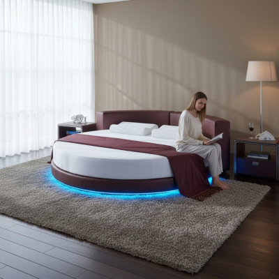 Modern Bordeaux frame with LED lighting