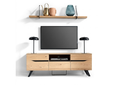 Wohnzimmer Set TV-Lowboard Medienmöbel Modern Wandregal Designer