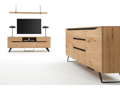 Modern Wohnwand TV-Lowboard Wandregal Wohnzimmer Luxuriöses Sideboard