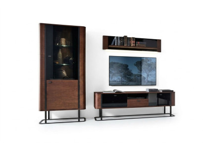Luxuriöses Modern Set TV-Lowboard Wohnzimmer Vitrine Designer Einrichtung