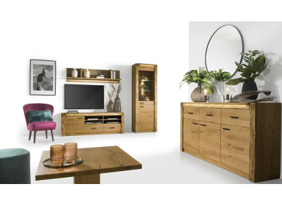 Wohnzimmer TV-Lowboard Luxuriöses Einrichtung Komplett Wohnwand Set 4tlg