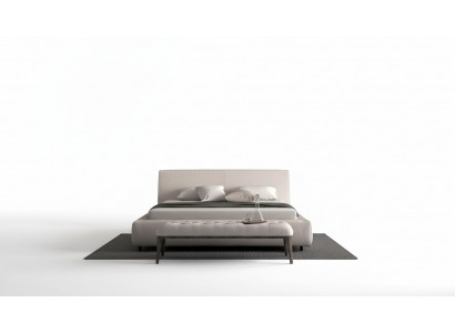 Elegant bed with cushions