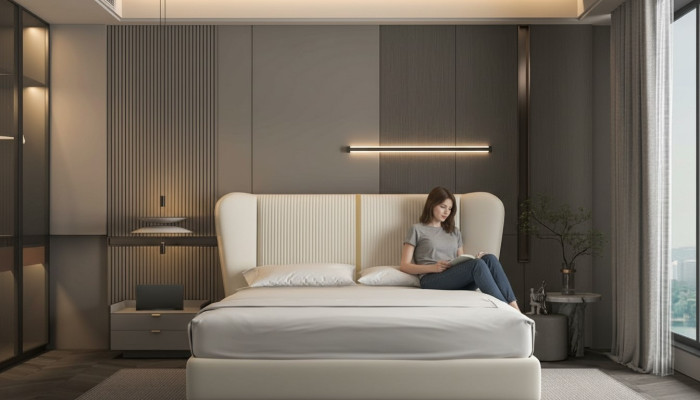 Bed made of modern textile