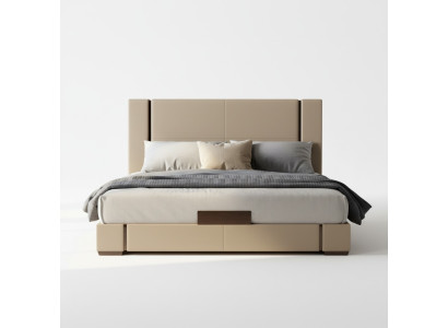 Modern luxury bed in beige