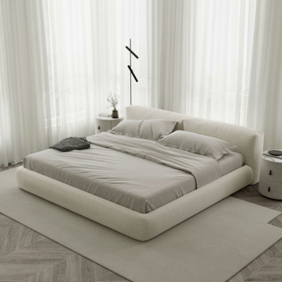 Elegant gray bed guard with modern design
