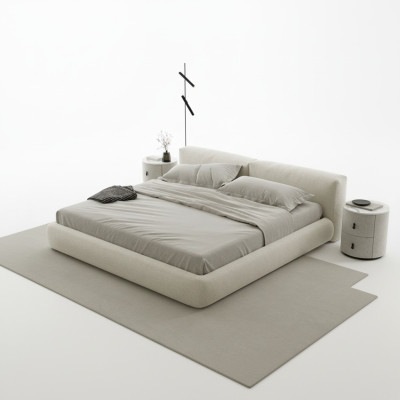 Elegant gray bed guard with modern design