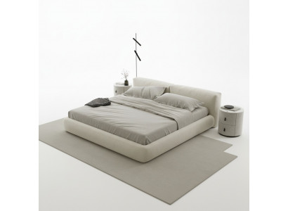 Elegant gray bed guard with modern design