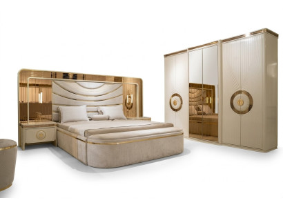 Schlafsack-Set in Beige mit Holz und Textil für modernes Schlafzimmer