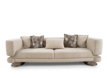 Elegantes Beiges Stoffsofa für Wohnzimmer im modernen Stil