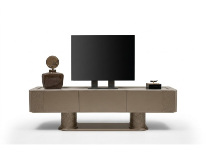 Eleganter TV-Schrank aus Holz in Beige für modernes Wohnzimmer