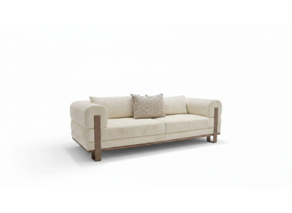 Elegantes beiges Stoffsofa für Wohnzimmer im modernen Design