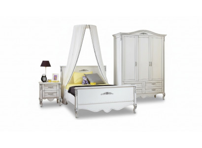 Kinderzimmer-Set in Weiß aus Holz mit modernem Design