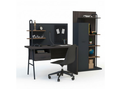 Moderner grauer Holzschreibtisch im eleganten Design