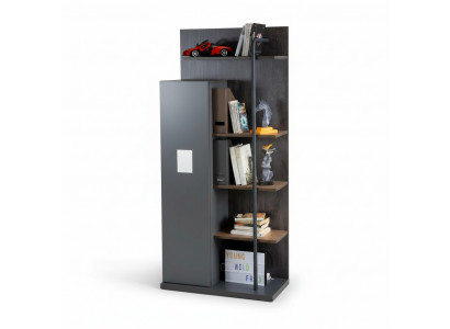 Elegantes graues Holz Bücherregal im modernen Design