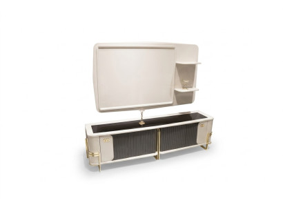 Weißer Holz TV-Schrank im modernen Design