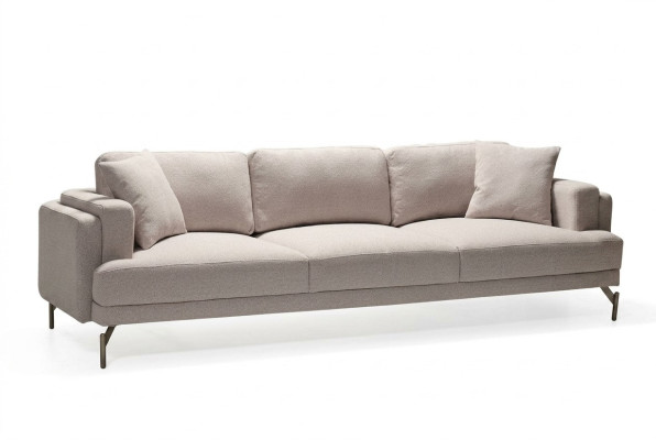 Beige bench for three people with modern design