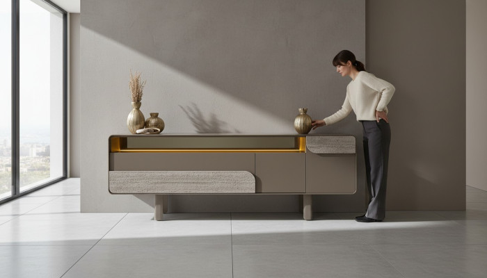 Beige console
