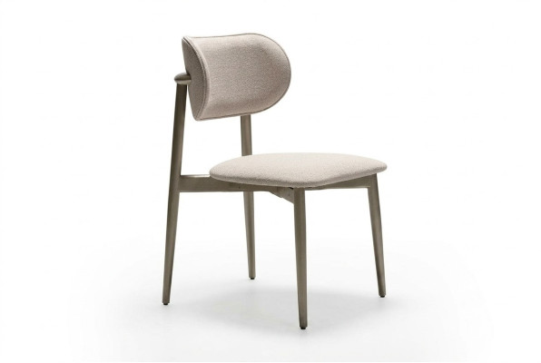 Elegant table in beige fabric for living room and dining room