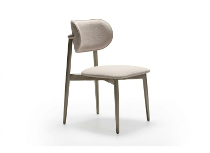 Elegant table in beige fabric for living room and dining room