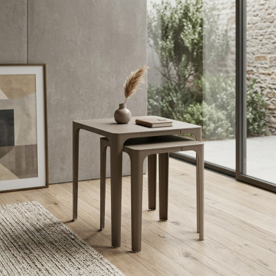 Modern elegant beige wooden tables