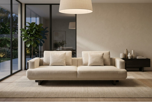 Beige sofa with 3 seats Nova