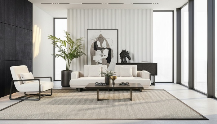 Elegant reading bench, 3 seats and armchair