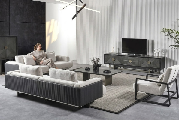 Modern sofa with chair