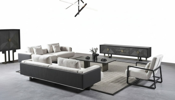Modern sofa with chair