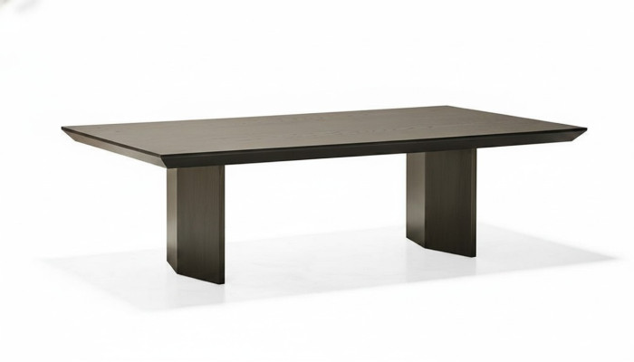 Classic brown wooden coffee table