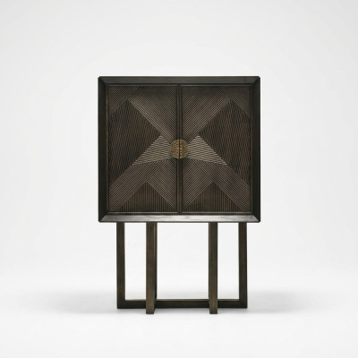 Elegant modern display cabinet for coffee, for showcasing in the living room