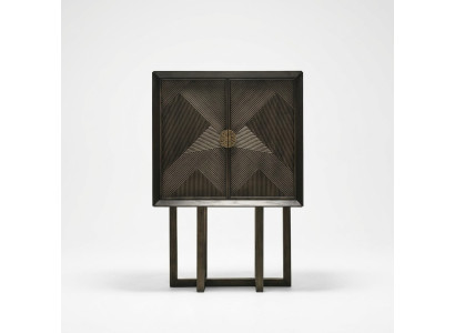 Elegant modern display cabinet for coffee, for showcasing in the living room