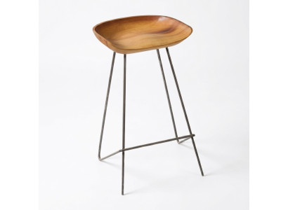 Brauner Holz Barstuhl Elegant und Funktional
