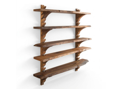 Braunes Holzregal modernes Design langlebig und vielseitig