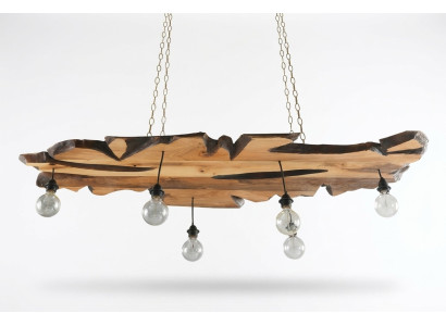Braune Holzlampe elegantes Design für Wohnräume und Schlafzimmer