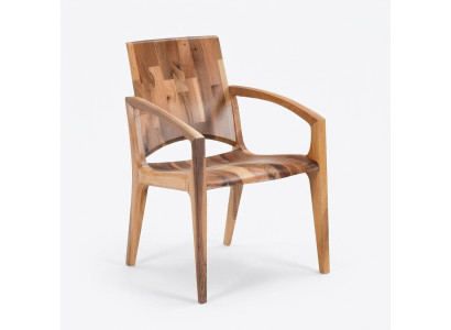Brauner Holzstuhl modern elegant für Esszimmer und Büro