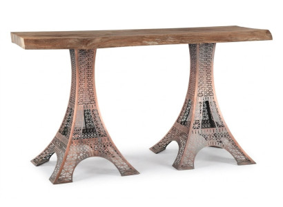 Eleganter Holztisch in warmem Braun modern und stilvoll