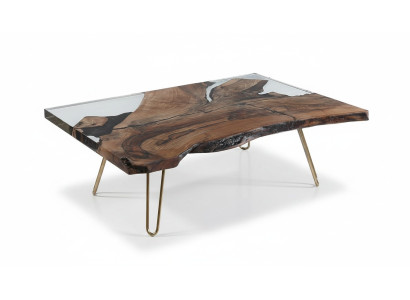 Eleganter brauner Couchtisch aus Holz im modernen Design