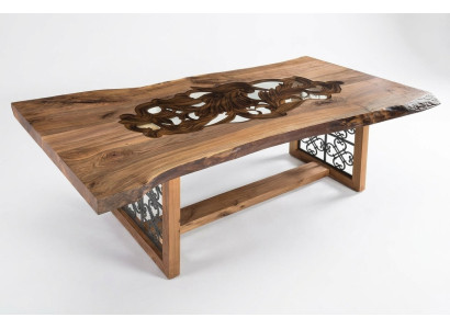Eleganter brauner Holztisch für Wohnzimmer modern und stilvoll